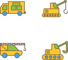 Logistics Car and Lifter Icon vector