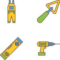 Jumpsuit and Trowel Icon vector