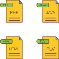PHP and Java Icon vector