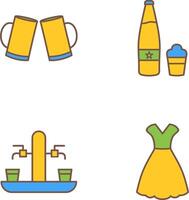 cervezas tostado y cerveza icono vector