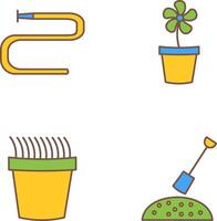 Water Pipe and Lower Pot Icon vector