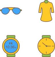 Ladies Shirt and Sunglasses Icon vector