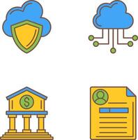 Cloud Computing and Shield Icon vector