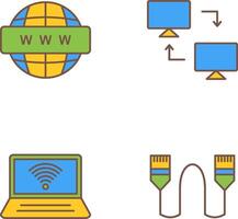 compartiendo sistemas y mundo amplio icono vector