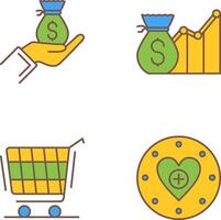 Wage and Email Icon vector