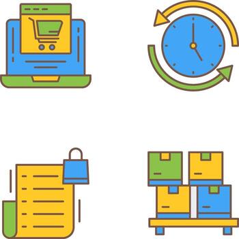 Add to Cart and Run time Icon vector