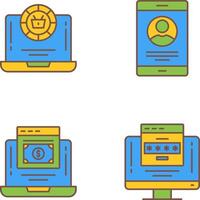 Token and Profit Icon vector