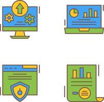 Upload and Dashboard Icon vector