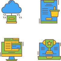 Cloud Computing and Online Shopping Icon vector