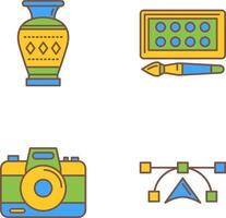 Vase and Water Colors Icon vector