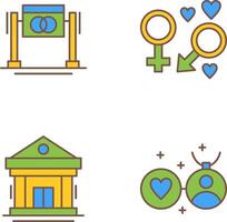 Wedding and Genders Icon vector