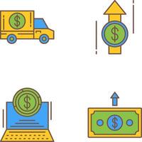 Delivery Truck and Profit Icon vector