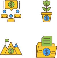 Growth and Money Icon vector