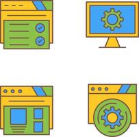 Web Browser and Monitor Screen Icon vector