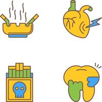 Heart Attack and hashtray Icon vector