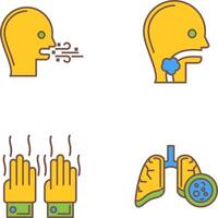 Bad Breath and Throat Cancer Icon vector