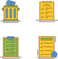 Trash List and Booking CheckList Icon vector