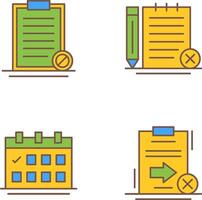 Prohibition and Unchecked Notes Icon vector