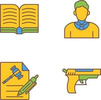 Book and Judge Icon vector