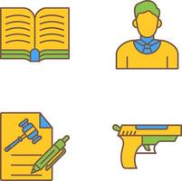 Book and Judge Icon vector