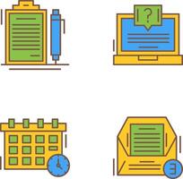 Contract and Question Icon vector