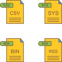 CSV and SYS Icon vector