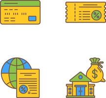 Debit Card and Voucher Icon vector