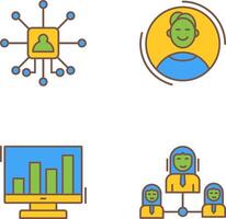 Networking and User Icon vector