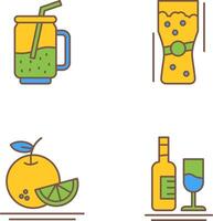 Cocktail and Pint Of Beer Icon vector