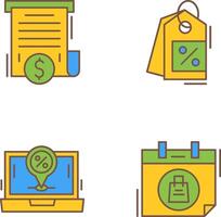 Bill and Price Tag Icon vector