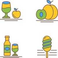 Healthy and Apricot Icon vector