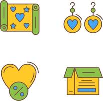 Gift Wrap and Earrings Icon vector