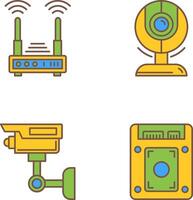 Router and Web Cam Icon vector