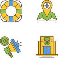 Lifesaver and Location Icon vector