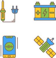 Soldering and Battery Icon vector