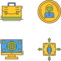 Briefcase and User Icon vector