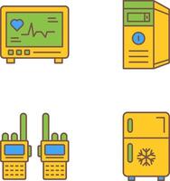 Cardiogram and Cpu Icon vector