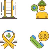 Ladder and Support Icon vector