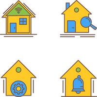 buscar y inteligente hogar icono vector