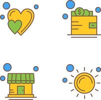 Heart and Wallet Icon vector