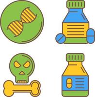 Dna and Tablets Icon vector