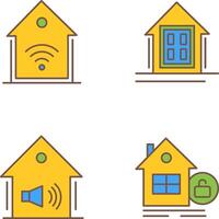 Smart Home and Window Icon vector