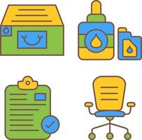 archivo gabinete y tinta cartucho icono vector