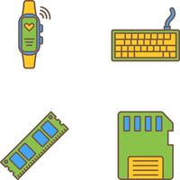 Smart Band and Keyboard Icon vector