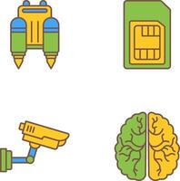 Jetpack and Sim Card Icon vector