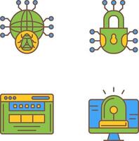 Global Malware and Cyber defence Icon vector