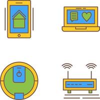 Smart Phone and Chat and Laptop Icon vector