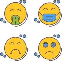 Vomit and Mask Icon vector