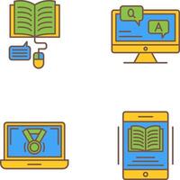 Online Learning and Faq Icon vector