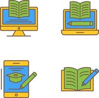 Digital Learning and Written Icon vector